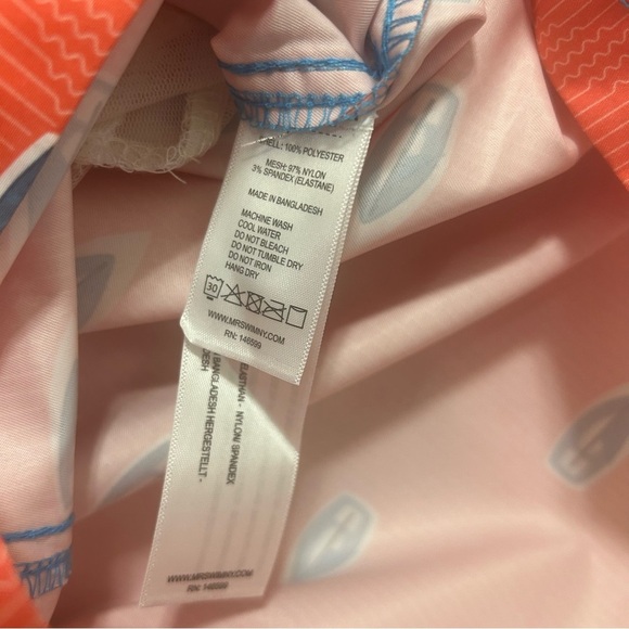 Mr.Swim 7" Men's Swim Trunks in Riding Sailboat Neon Orange NWT XL - Picture 6 of 6